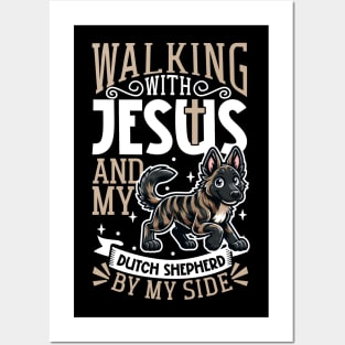 Jesus and dog - Dutch Shepherd Posters and Art